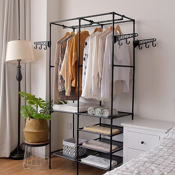 Garment Rack with Storage Shelves