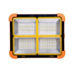 Portable LED Solar Flood Light with Rechargeable Battery and Power Bank
