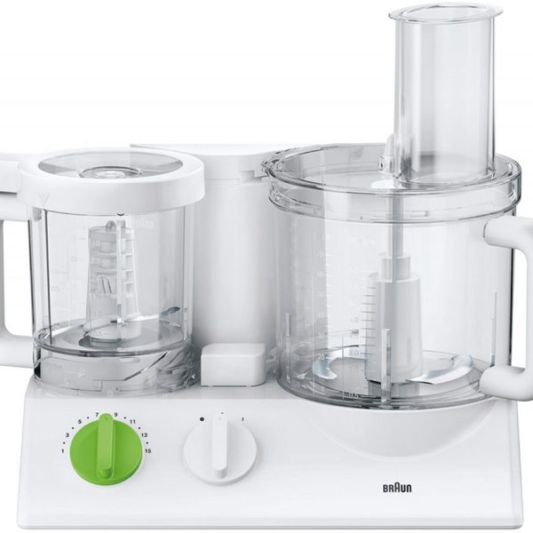 Braun Food Processor 3202-FX3030 White – 600W, Smart Bowl System & Pre-Set Speeds
