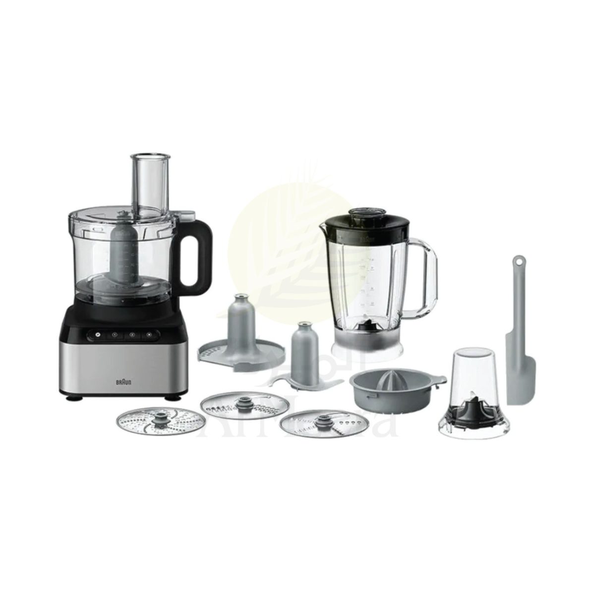 Braun PurEase Food Processor FP3233 INT – 800W, 2 Speeds + Pulse, Easy Click System - Image 1