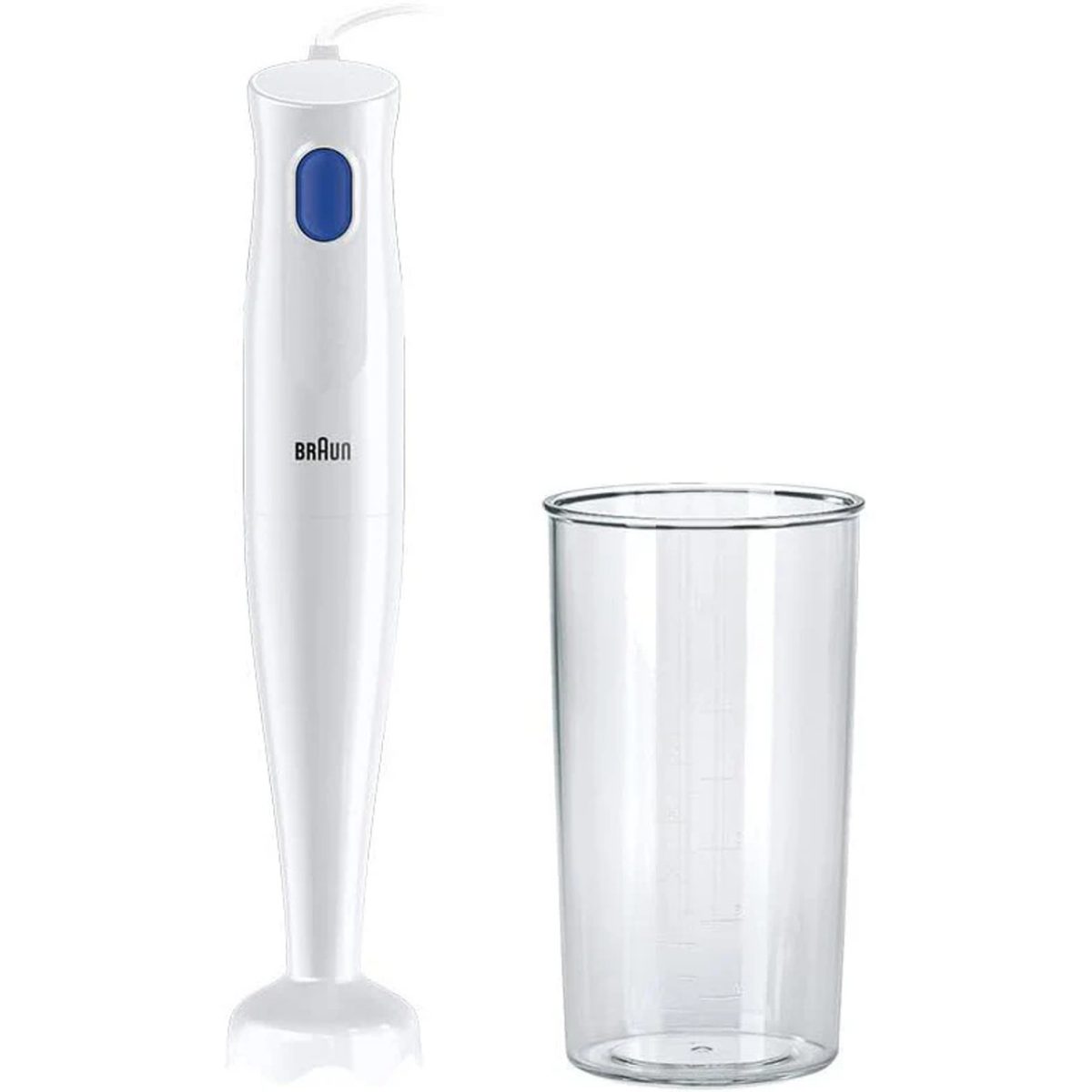 Braun MultiQuick 1 Hand Blender MQ10.001 White INT – 450W, Lightweight Design with 600ml BPA-Free Beaker - Image 1