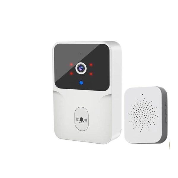 Smart Video Doorbell Tuya Video Doorbell Camera Wireless Doorbell Camera with Bell 1080P HD 2 Way Rechargeable Battery