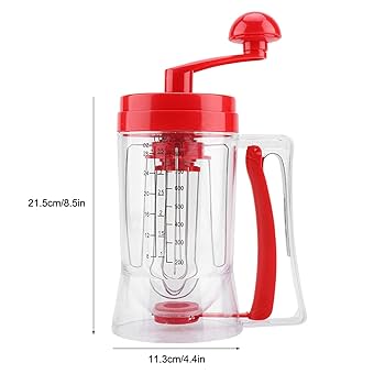 Pancake Batter Dispenser with Mixer and Measuring Scale Cupcake Waffle Batter Dispenser for Pancake Cupcakes Waffles Muffin Mix Crepes Cake