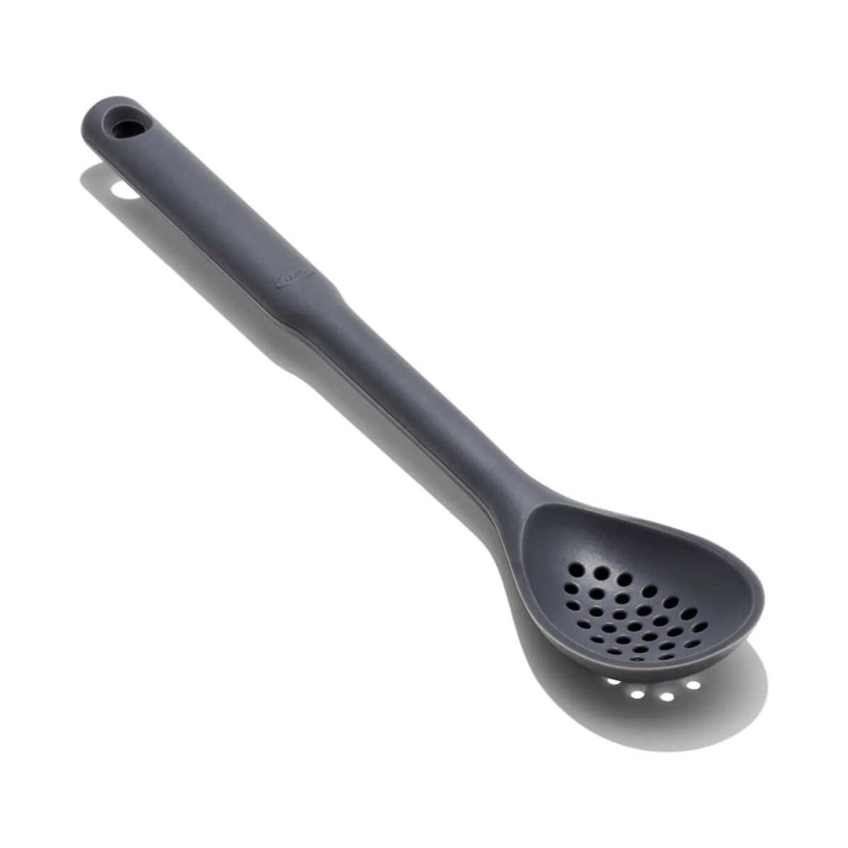 11281600_1.jpg Oxo Silicone Slotted Spoon - Peppercorn - Image 1