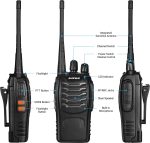 Baofeng Walkie Talkies BF-888s Rechargeable Two-Way Radios for Adults Long Range Handheld Communicator Professional UHF Interphone 2 Pack Walky Talky Set with Earpiece,Li-ion Battery and Charger