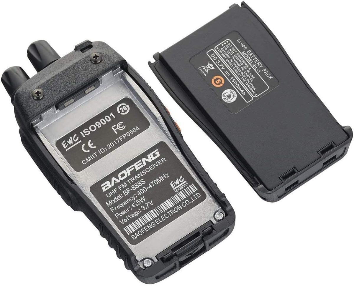 Baofeng Walkie Talkies BF-888s Rechargeable Two-Way Radios for Adults Long Range Handheld Communicator Professional UHF Interphone 2 Pack Walky Talky Set with Earpiece,Li-ion Battery and Charger