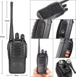 Baofeng Walkie Talkies BF-888s Rechargeable Two-Way Radios for Adults Long Range Handheld Communicator Professional UHF Interphone 2 Pack Walky Talky Set with Earpiece,Li-ion Battery and Charger