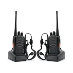 Baofeng Walkie Talkies BF-888s Rechargeable Two-Way Radios for Adults Long Range Handheld Communicator Professional UHF Interphone 2 Pack Walky Talky Set with Earpiece,Li-ion Battery and Charger
