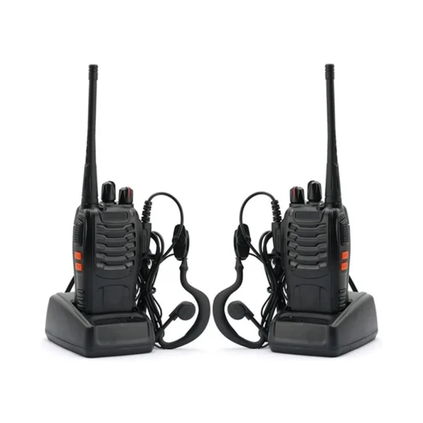 Baofeng Walkie Talkies BF-888s Rechargeable Two-Way Radios for Adults Long Range Handheld Communicator Professional UHF Interphone 2 Pack Walky Talky Set with Earpiece,Li-ion Battery and Charger