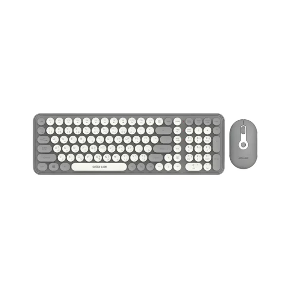 Green Lion GKM-300 Wireless Keyboard + Mouse – Grey