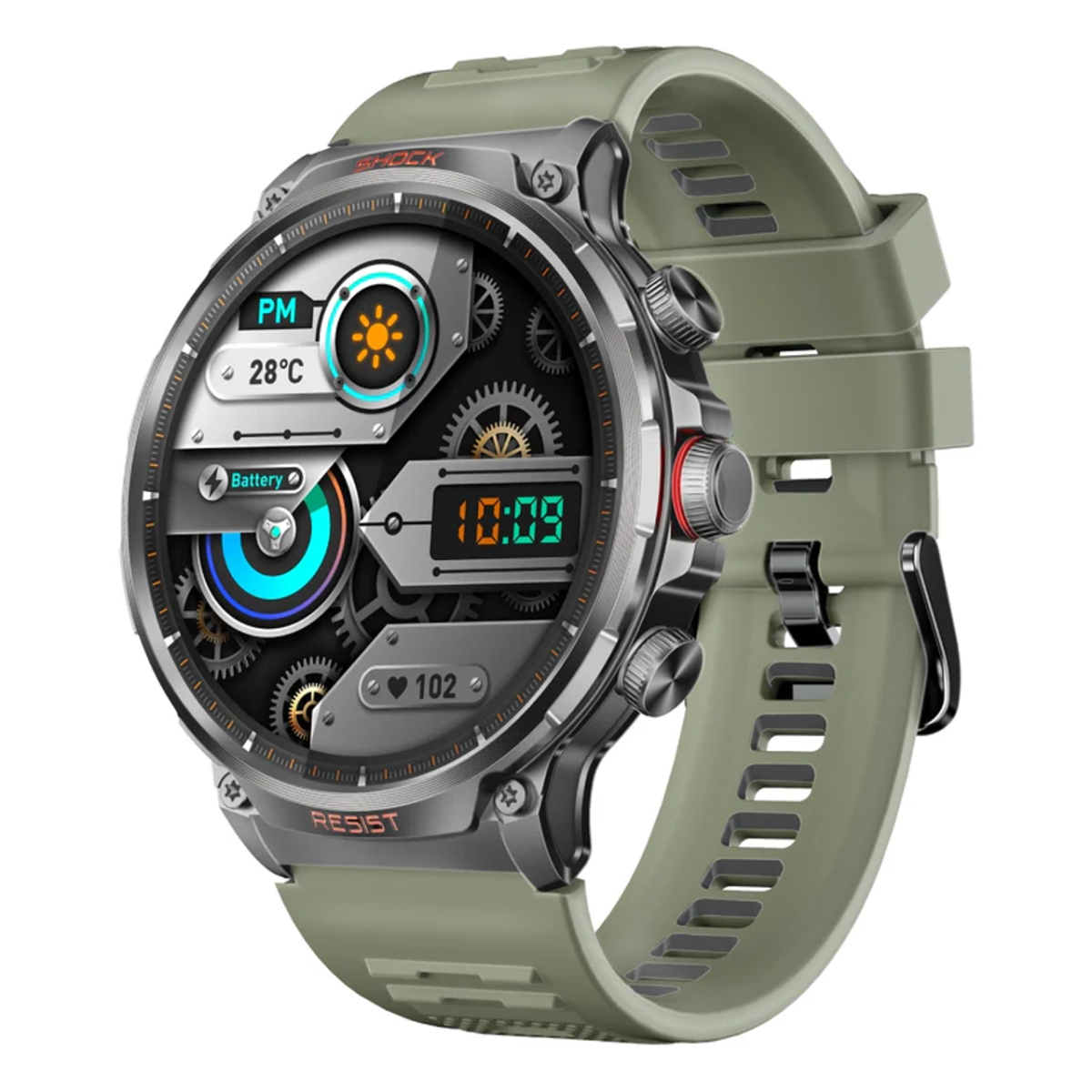 Promate Tough-Built Fitness Tracker Smartwatch With Bt Calling - Image 1