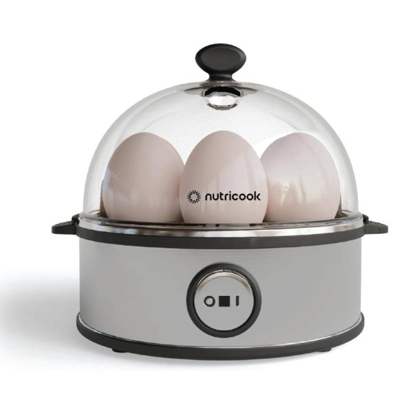 Nutricook Rapid Egg Cooker With Tray Which Holds Upto 7 Eggs, 360w, Stainless Steel, Prepares Soft, Medium, Or Hard-boiled Eggs, Nc-ec360