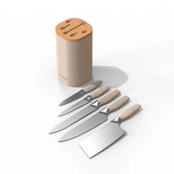 Nutricook Everyday 6 Pieces Knife Set – Beige, Nc-kb150bg