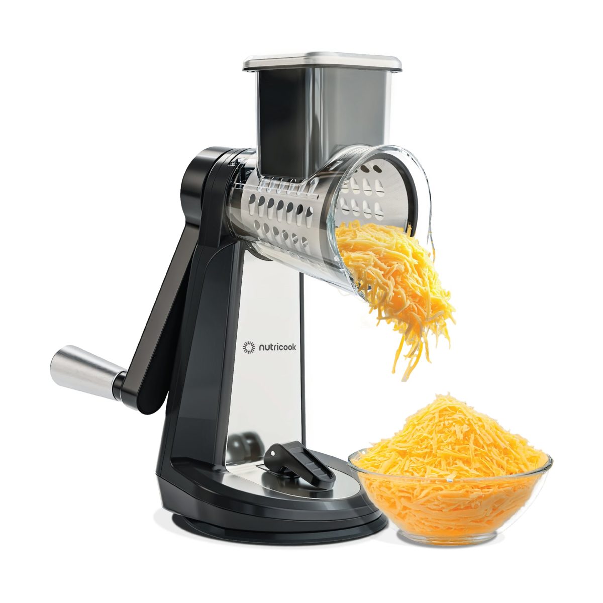 Nutricook 3-in-1 Grater – Essentials,  Slice, Coarse Grate & Fine Grate With Ease, Nc-rg150
