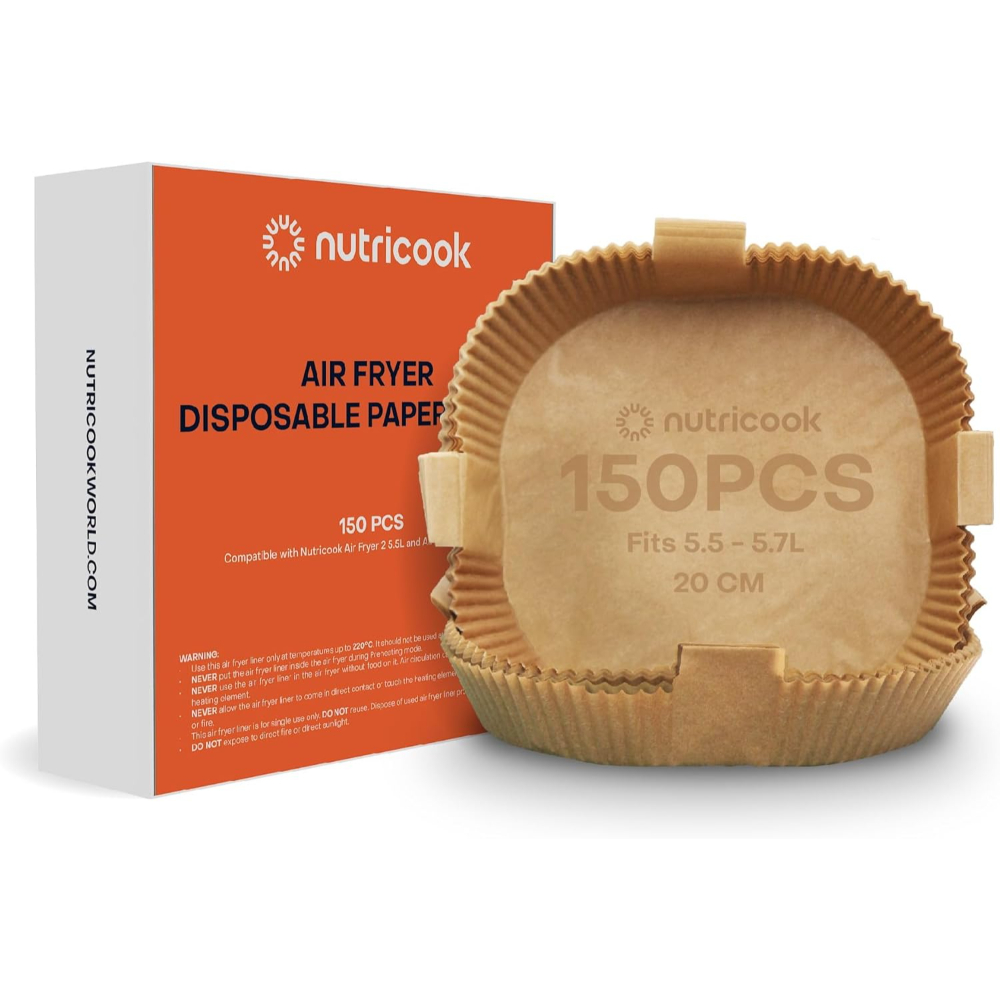 NCK-AFL150.jpg.jpg Nutricook 150pcs Disposable Air Fryer Liner, From 5.5l To 5.7l Air Fryers, 20cm Square, Nck-afl150 - Image 1