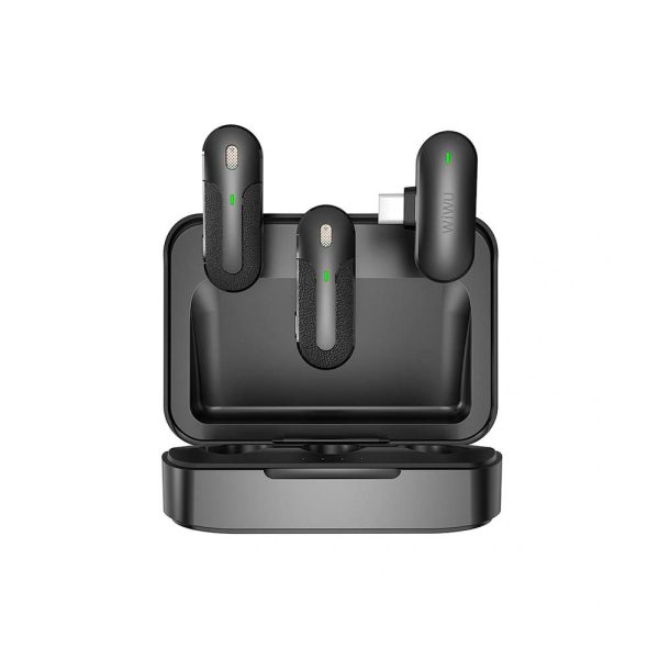 Wiwu 2 Pack Ultra-Low Delay Wireless Lavalier Microphone  Wi-Wm002