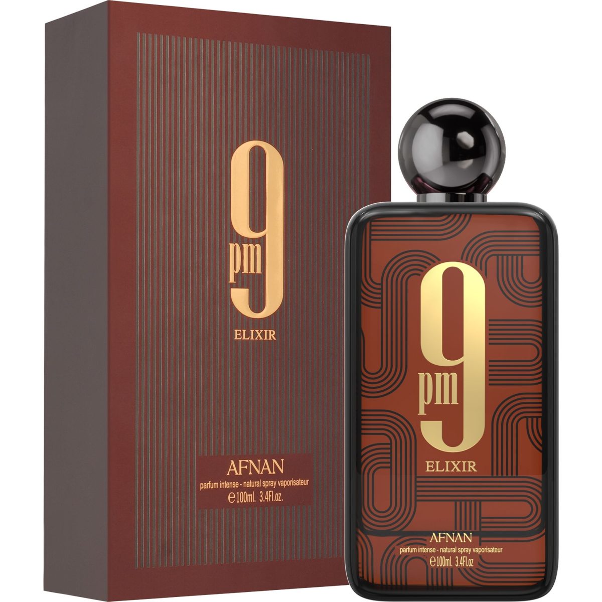 aqxg7em3x45wycigkkms.jpg Afnan Unisex 9PM Elixir Extrait de Parfum Spray 100 ML - Image 1