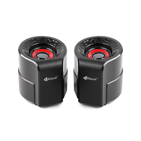 Kisonli A-909 Wired Computer Speaker – Red |